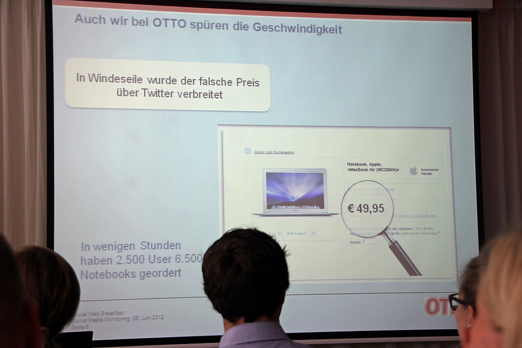 Präsentation von OTTO beim Social Web Breakfast in Hamburg (Quelle: Holger Rings)
