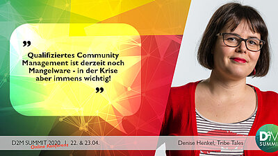Denise Henkel: Qualifiziertes Community Management ist derzeit noch Mangelware - in der Krise aber immens wichtig!