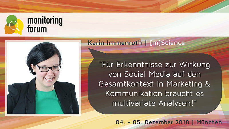 Karin Immenroth: Für Erkenntnisse zur Wirkung von Social Media braucht es multivariate Analysen! #somofo18