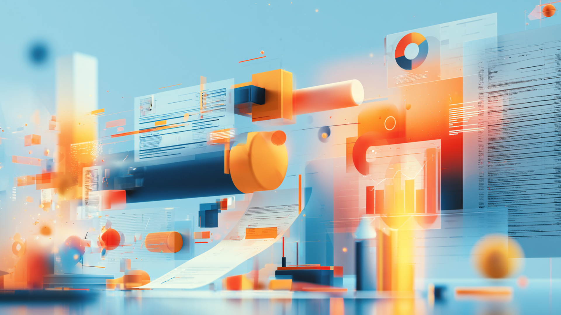 Abstrakte Visualisierung: GRC im Finance-Bereich